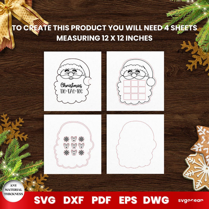 Christmas Tic Tac Toe Bundle - Svg Ocean