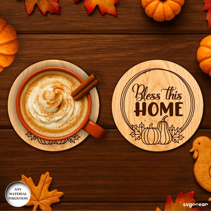 Thanksgiving Coasters SVG Bundle - Svg Ocean
