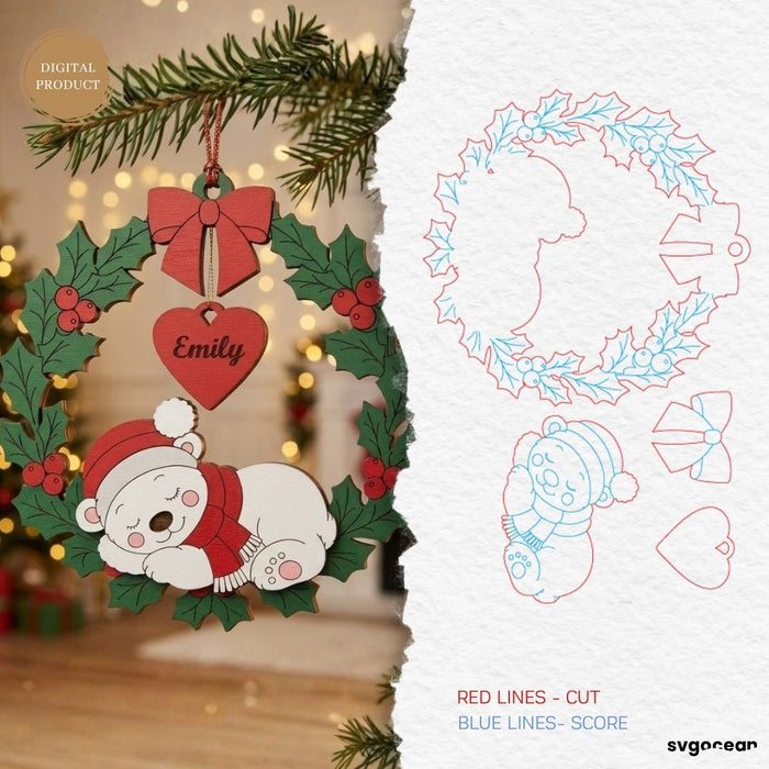 Personalized Christmas Ornaments SVG Bundle - Svg Ocean