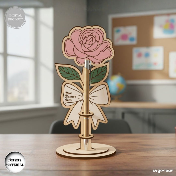 Flowers Pen Holder Laser Cut Bundle - Svg Ocean