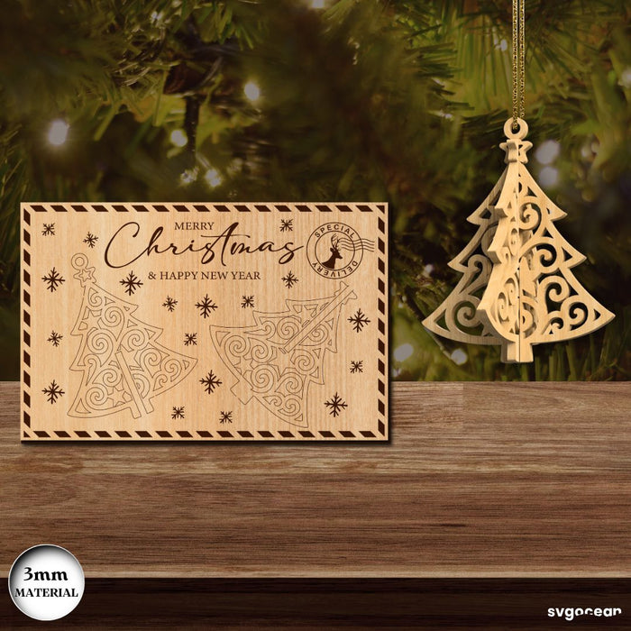 3D Christmas Cards Ornament SVG Bundle - Svg Ocean