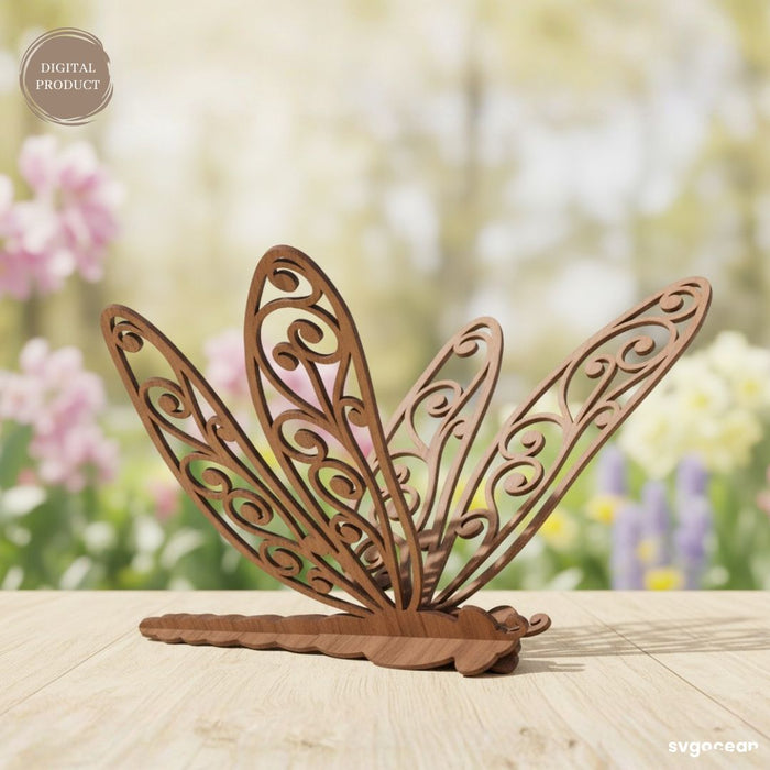 3D Dragonflies Laser Cut Bundle - Svg  Ocean