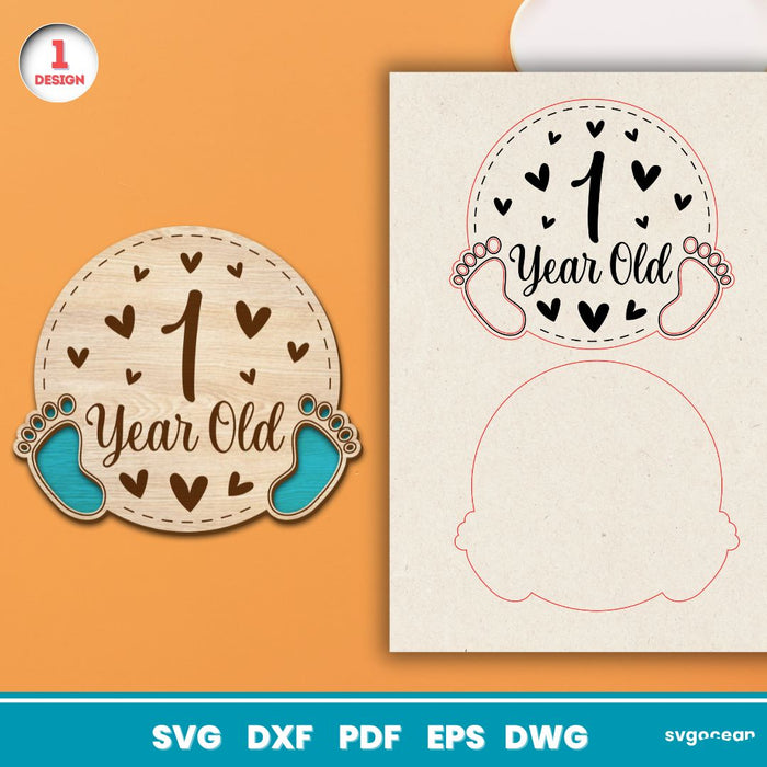 Baby Milestone Cards Laser Cut Bundle - Svg Ocean