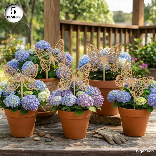 Spring Birds Garden Stakes SVG Bundle - Svg Ocean