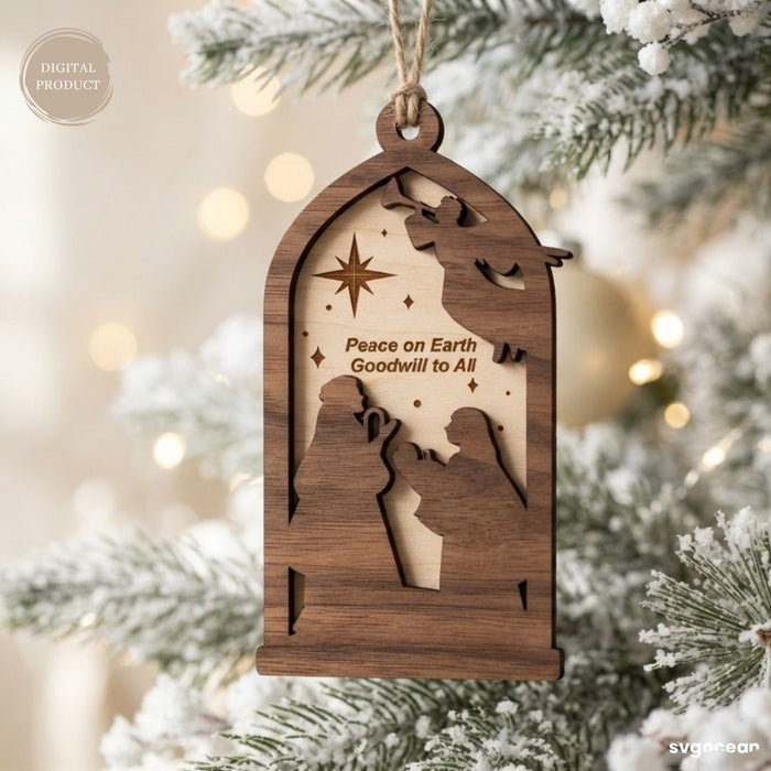 Nativity Silhouette Ornament SVG Bundle - Svg Ocean