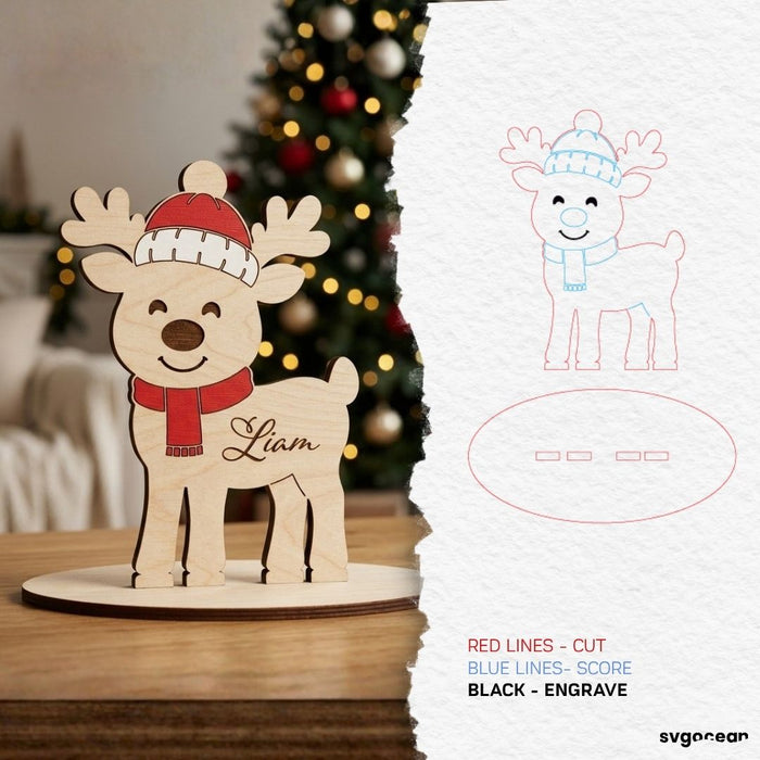 Christmas Reindeer Family SVG Bundle - Svg Ocean