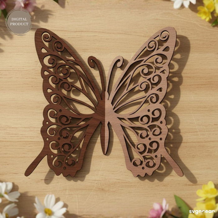 3D Floral Butterflies SVG Bundle - Svg Ocean
