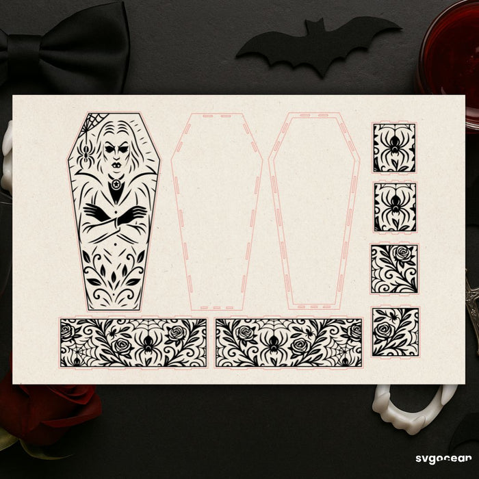 Halloween Coffin Candy Box Bundle - Svg Ocean