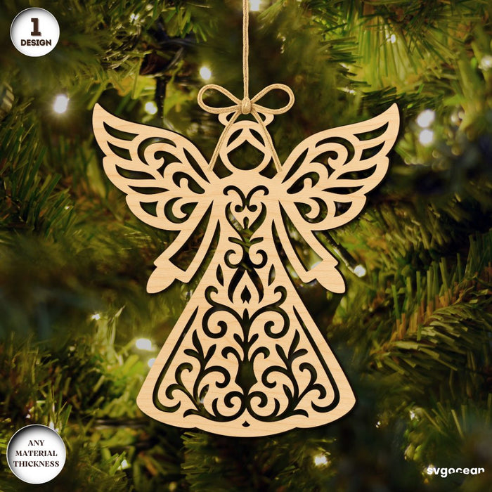 Christmas Angels Ornament Bundle - Svg Ocean
