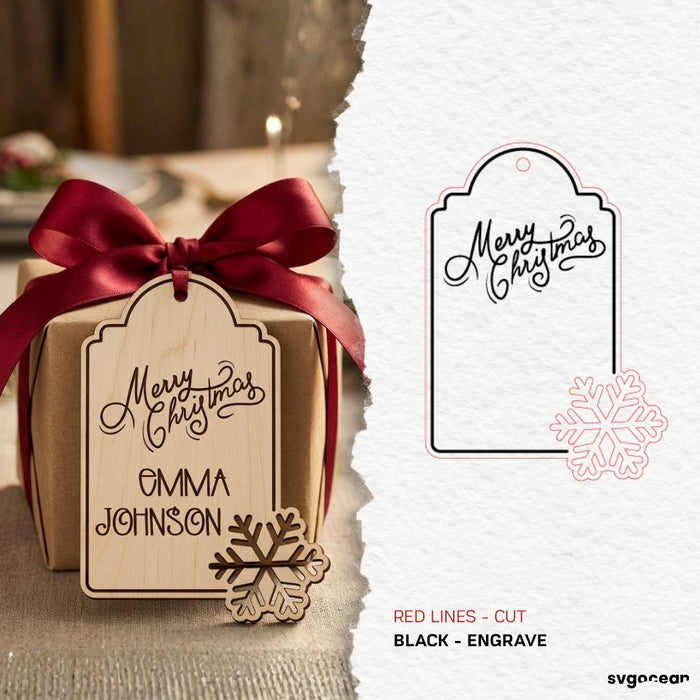 Christmas Gift Tag SVG Bundle - Svg Ocean