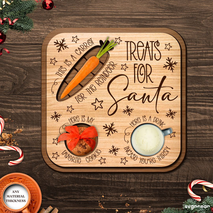 Christmas Santa Tray SVG Bundle - Svg Ocean