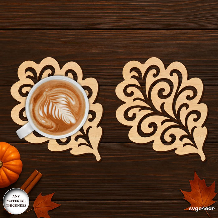 Autumn Leaves Coasters SVG Bundle - SvgOcean