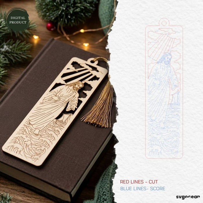 Wooden Jesus Bookmarks SVG Bundle - Svg Ocean