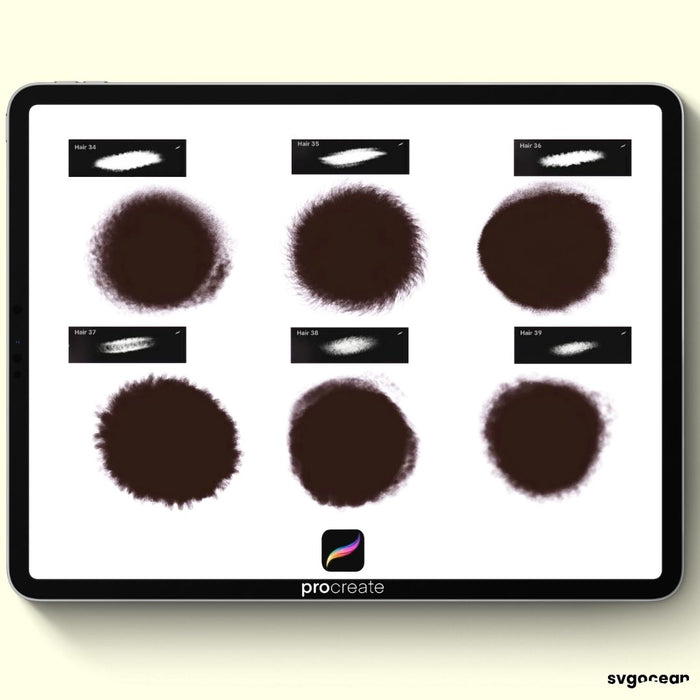 Procreate Hair Brushes - Svg Ocean