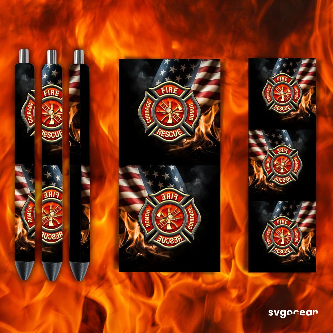 Firefighter Pen Wraps Sublimation Bundle - Svg Ocean — svgocean
