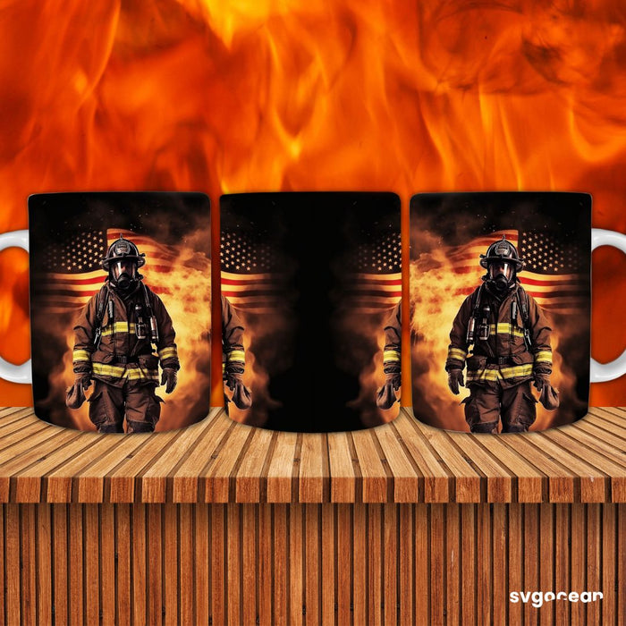 Firefighter Mug Wrap Sublimation - svgocean