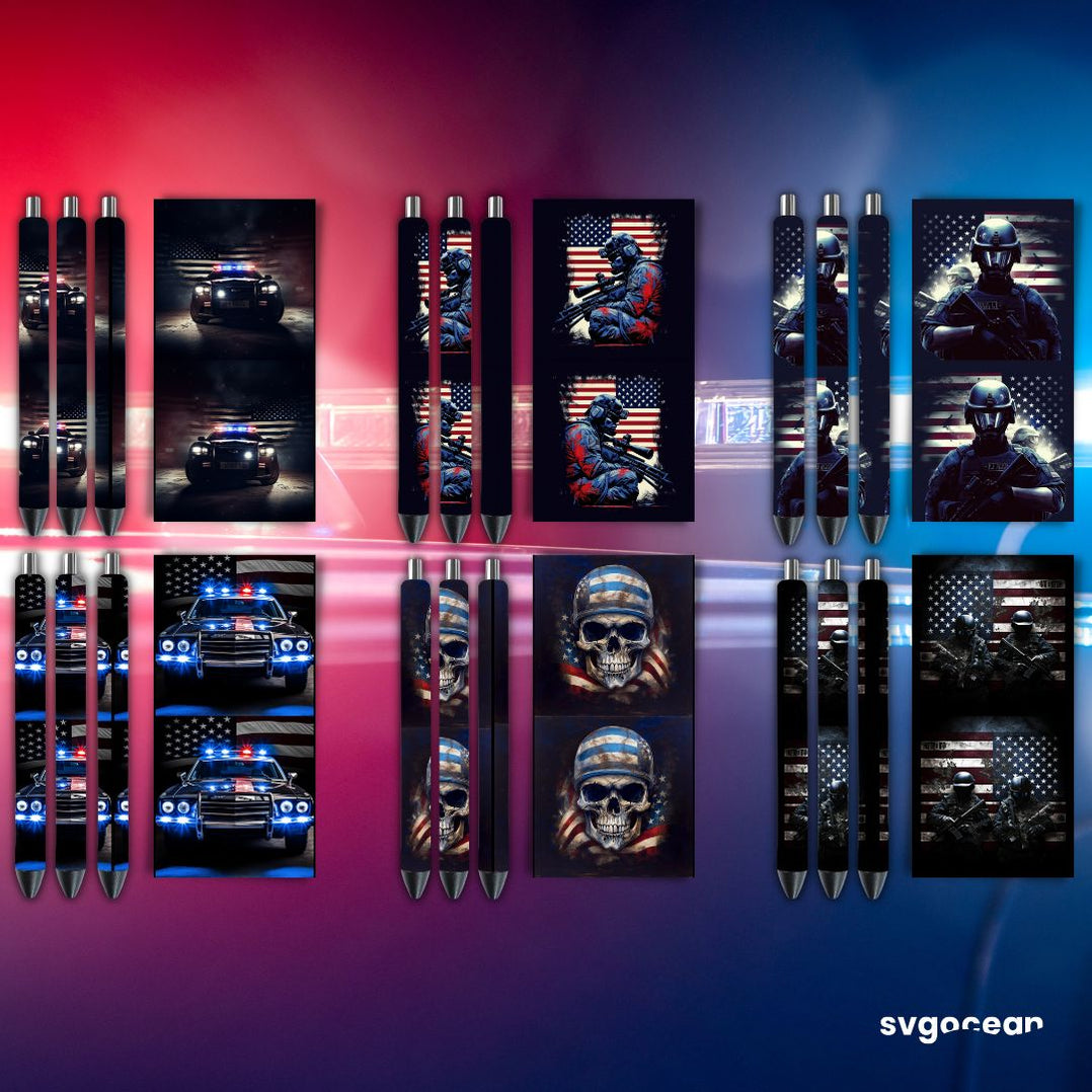 Police Pen Wraps Sublimation Bundle - Svg Ocean — svgocean