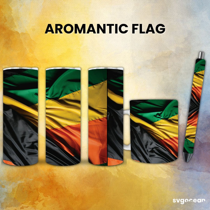 LGBTQ+ Aromantic Flag Bundle - svgocean