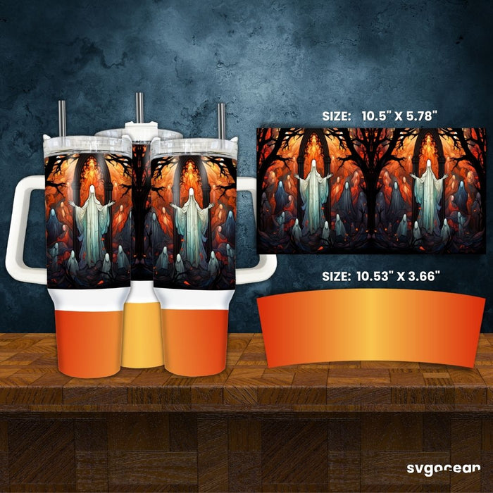 Halloween Monsters Tumbler Wrap - Svg Ocean