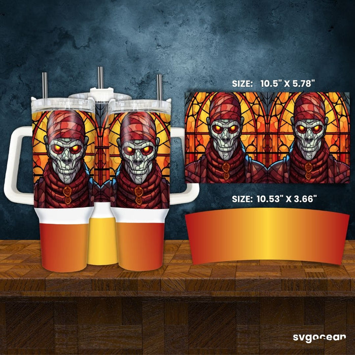 Halloween Monsters Tumbler Wrap - Svg Ocean