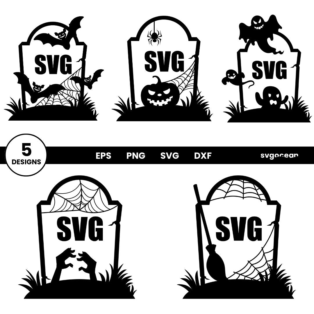 Tombstone Monograms Svg Bundle 