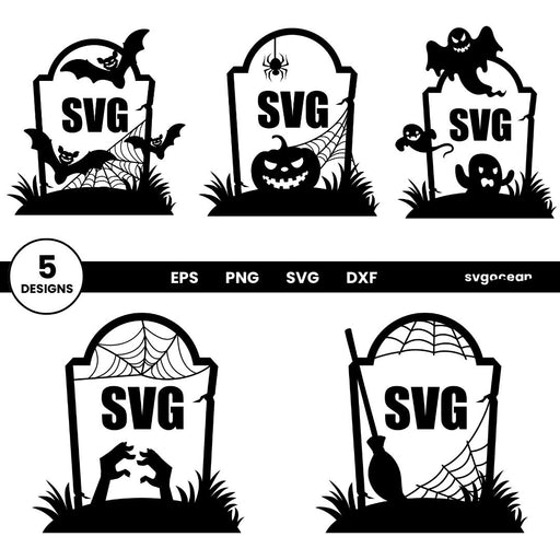 Tombstone Monograms SVG Bundle  - Svg Ocean