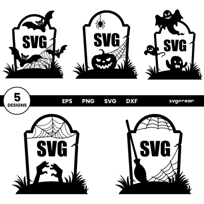 Tombstone Monograms SVG Bundle  - Svg Ocean