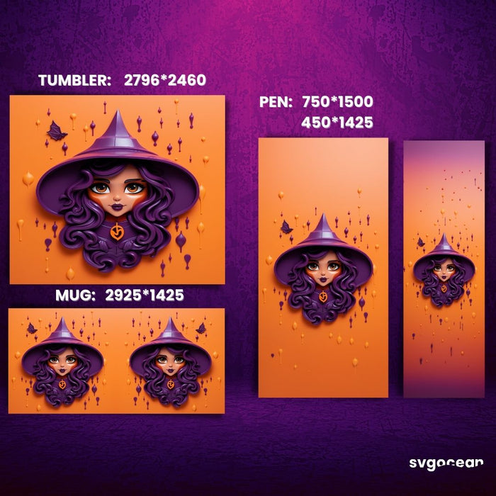 Inflated Witch Wrap Bundle - SVG Ocean