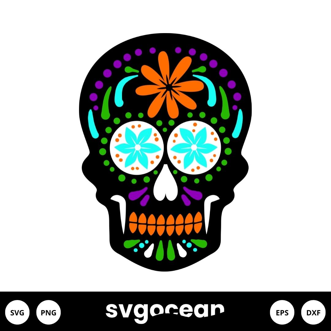 Simple Sugar Skull Svg vector for instant download - Svg Ocean