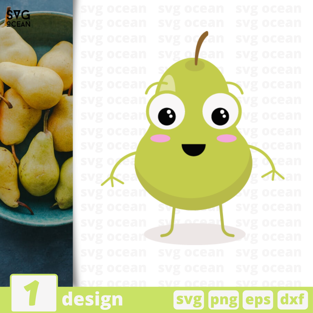 Pear SVG bundle vector for instant download - Svg Ocean — svgocean