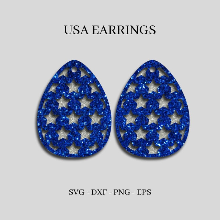 USA Earrings SVG Bundle - Svg Ocean