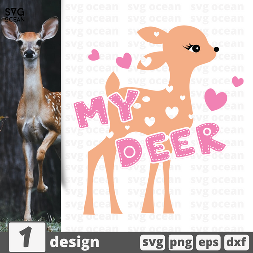 Free My deer quote SVG printable cut file My deer svg