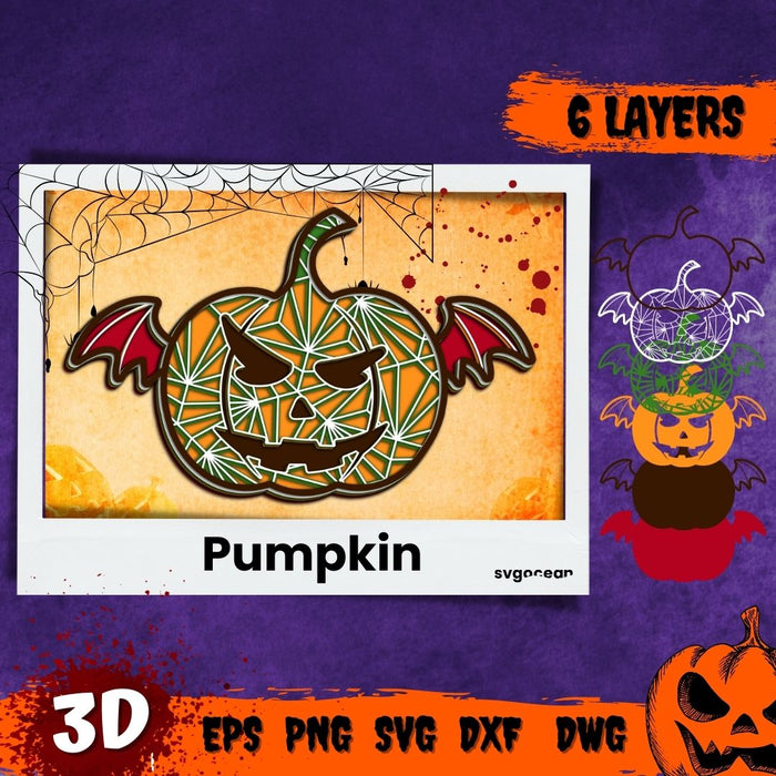 Pumpkin 3D SVG - Svg Ocean