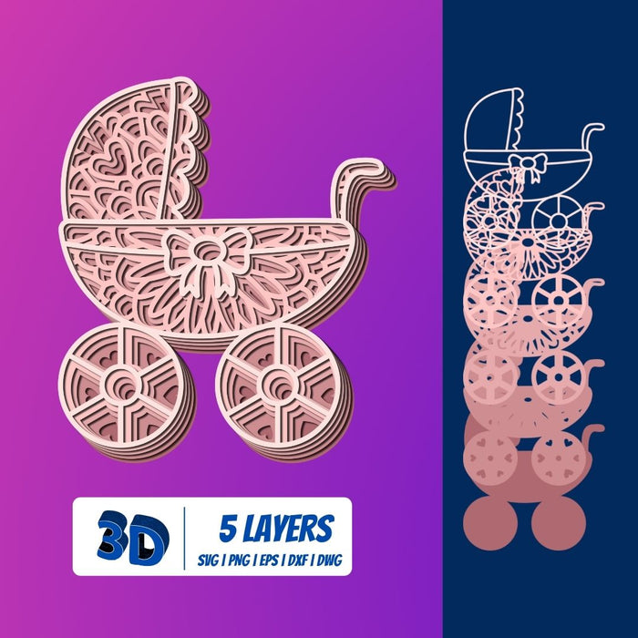 3D Baby Shower SVG Bundle - Svg Ocean