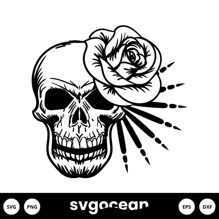 Floral Skull SVG - Svg Ocean