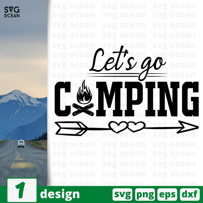 Let's go camping SVG vector bundle - Svg Ocean