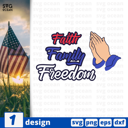 Faith Family Freedom SVG vector bundle - Svg Ocean