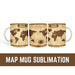 Map Mug Sublimation - Svg Ocean
