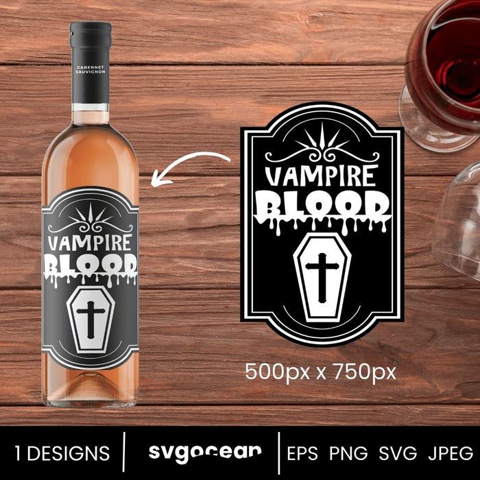 Vampire Blood Bottle Labels Svg - Svg Ocean