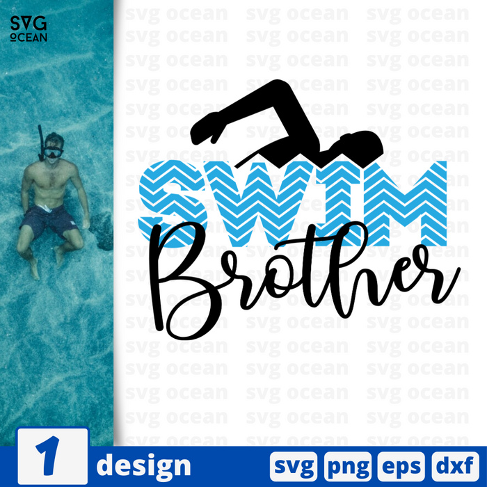 Swim brother SVG vector bundle - Svg Ocean