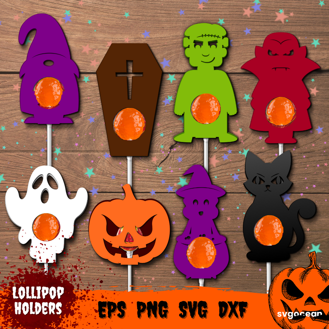 Halloween Candy Holders vector for instant download - Svg Ocean — svgocean
