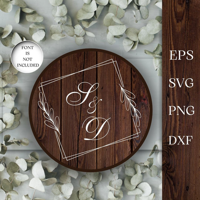 Wedding Square Monogram SVG - Svg Ocean