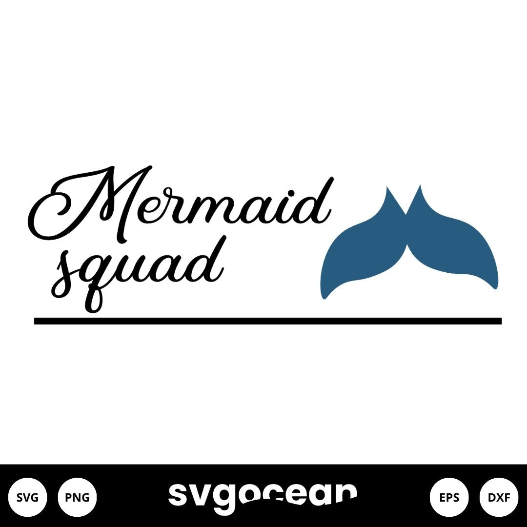 Mermaid Squad Svg vector for instant download - Svg Ocean — svgocean