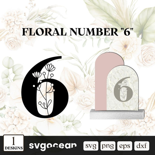 Flower Number 6 SVG - Svg Ocean