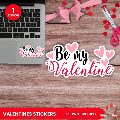 Be my valentine sticker - svgocean