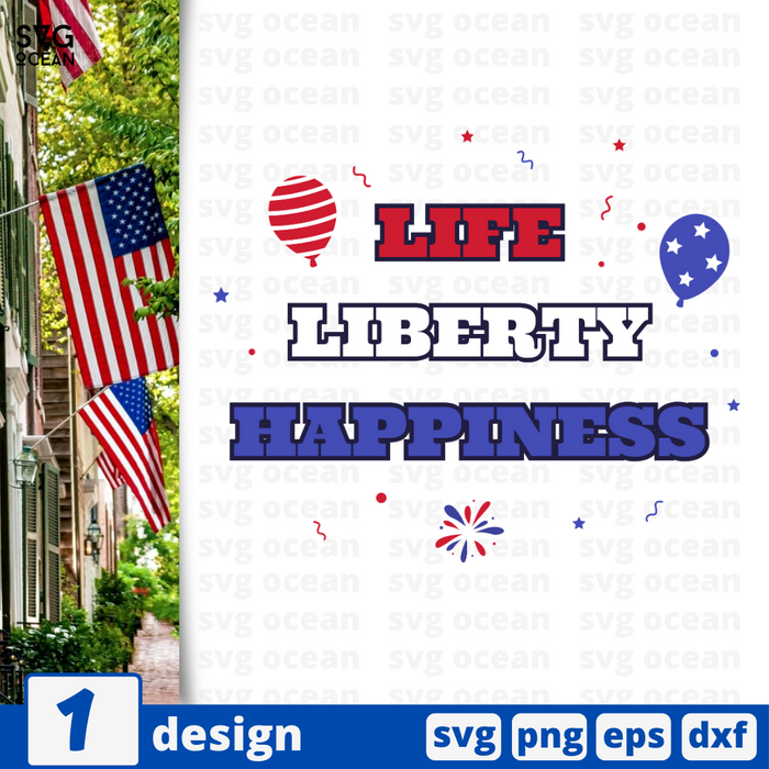 Life Liberty Happiness SVG vector bundle - Svg Ocean