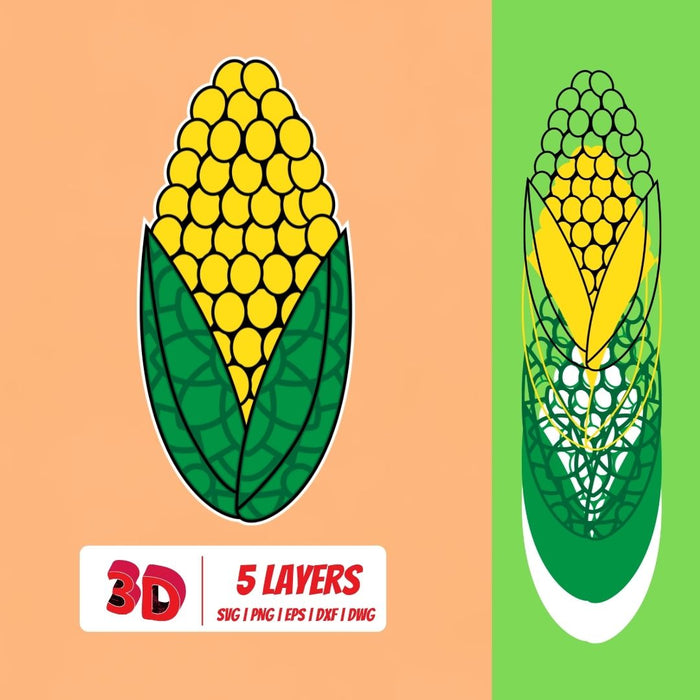 3D Corn SVG Cut File - Svg Ocean