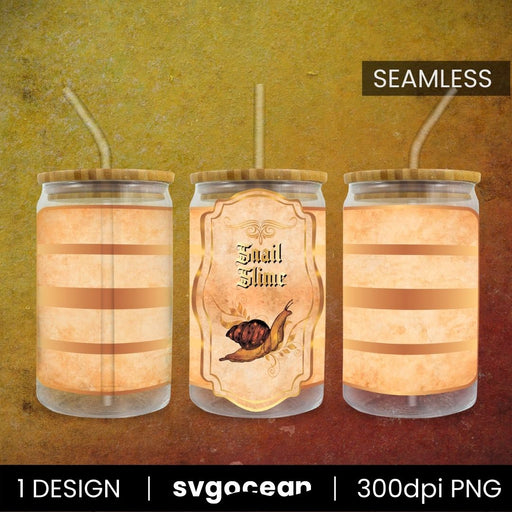 Snail Slime Can Glass PNG - Svg Ocean