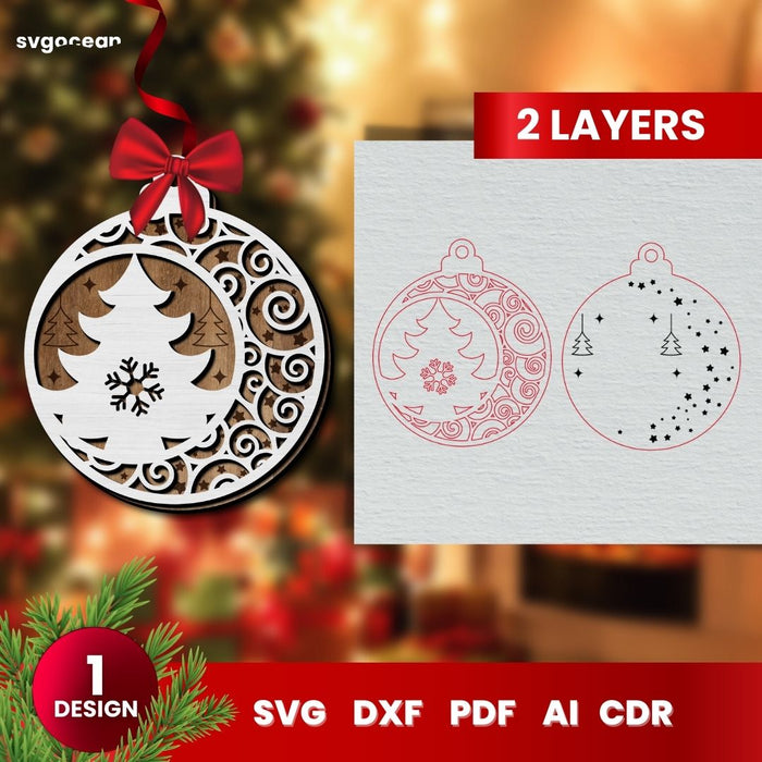 Laser Cut Christmas Ornaments SVG - Svg Ocean
