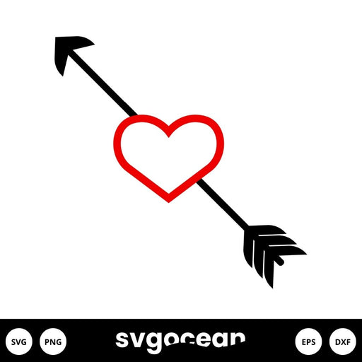 Arrows With Hearts SVG - Svg Ocean